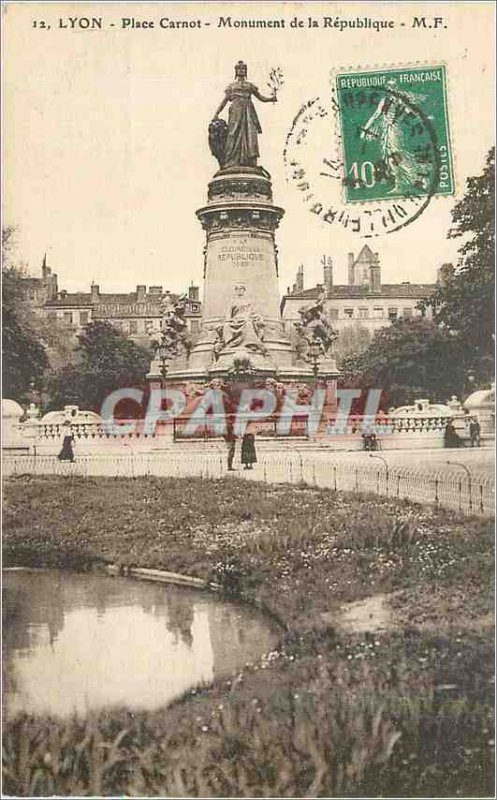 Postcard Old Lyon Place Carnot