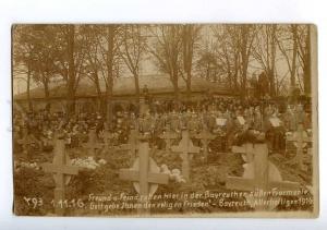 214032 WWI GERMANY Bayreuth cemetery funeral photo postcard