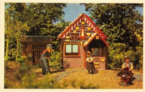 Tampa Florida 1950s Postcard Busch Gardens Hansel & Gretel in Dwarf Village