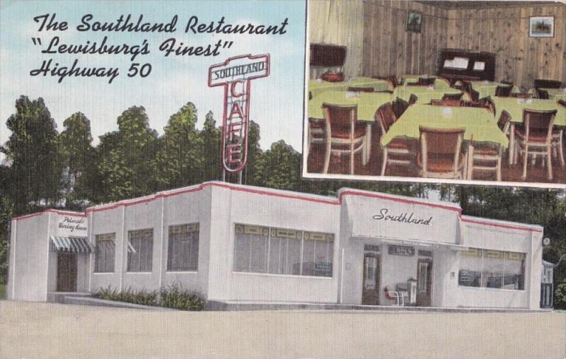 LP64  The Southland Restaurant, Highway 50, Views, Lewisburg