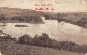 Olmsted West Virginia River Water Front Scenic View Antique Postcard K27656