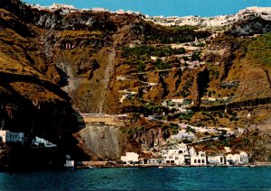 Greece Santorine The Port and The Way To Phira