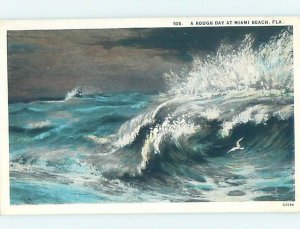 W-border ROUGH WAVES Miami Beach Florida FL AD4621