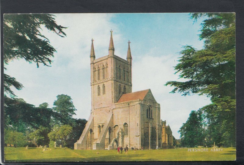 Worcestershire Postcard - View of Pershore Abbey    T7195