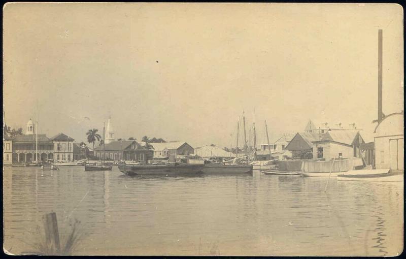 british honduras, BELIZE, Panorama from the Water (1910s) Frank Read RPPC (1)