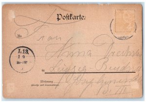 c1905 Greetings from Taucha Germany Multiview Antique Posted Postcard 