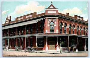 Guthrie OK Oklahoma Bank Building Vintage Postcard
