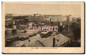 Old Postcard Brest Grand Bridge And The Chateau