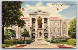 Linen~State Capitol Bldg~Raleigh North Carolina~Art Colortone~Vintage Postcard