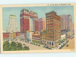 Linen PANORAMIC VIEW Memphis Tennessee TN AF0638