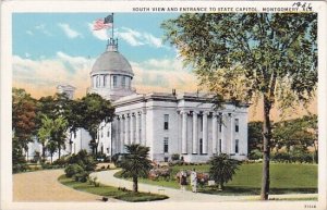 South View And Entrance To State Capitol Montgomery Alabama