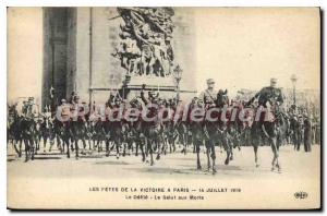 Old postcard The celebrations of Victory in Paris July 14, 1919 The Defile Th...