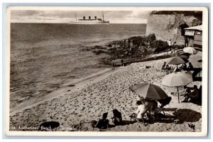 Bermuda Postcard St. Catherines Beach Scene 1939 Vintage Posted RPPC Photo