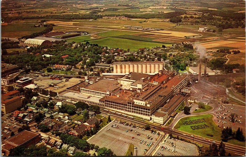 Hershey Chocolate Corporation Factory Largest Cocoa Plant CHROME Postcard