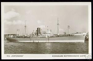 Royal Dutch Lloyd, M.S. Kertosono (1940s) RPPC