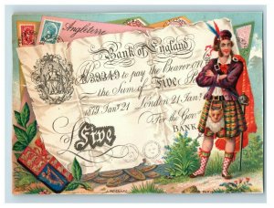 1870s-80s Victorian Trade Cards Featuring Bank Notes Countries Lot Of 8 P212