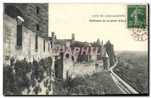 Old Postcard Cite De Carcassonne Defenses of door & # 39aude