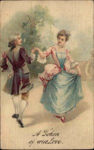 Valentine? Romance Beautiful Woman Man Victorian Costume Dance ALL SILK