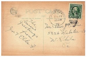 May Gladness Fill Your Heart on Christmas Day Heart Christmas Postcard 1919