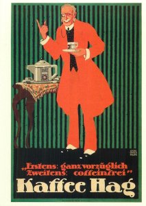 Poster for Coffee Hag advertising poster modern postcard