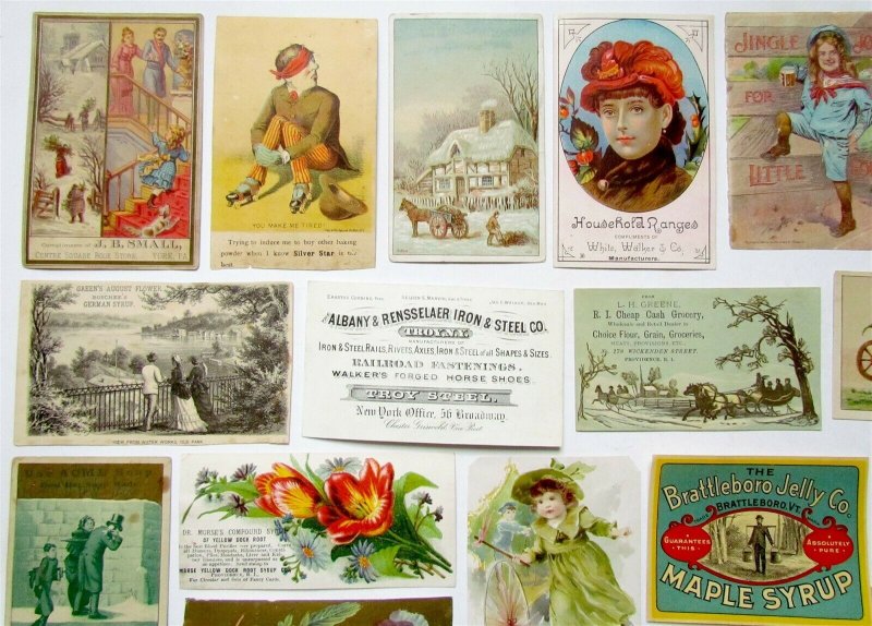 LOT of 36 ANTIQUE VICTORIAN TRADE CARDS