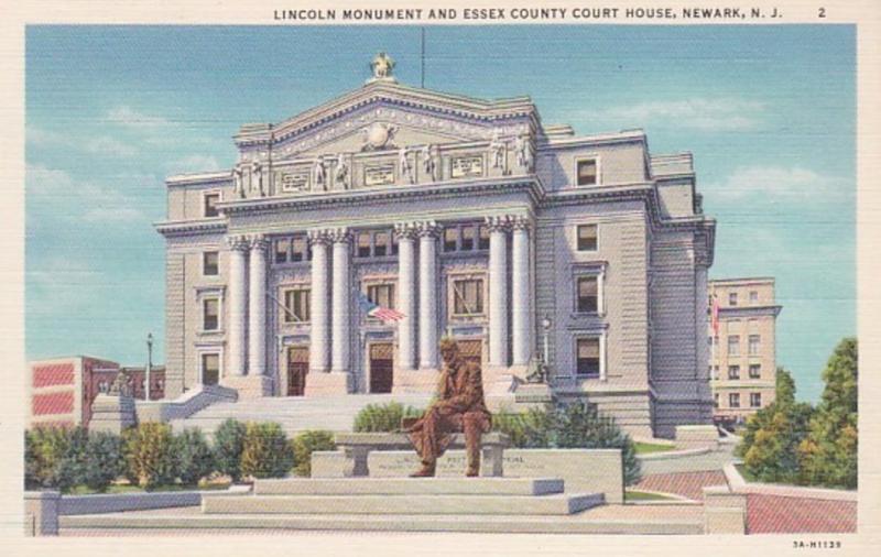 New Jersey Newark Lincoln Monument & Essex County Court House Curteich