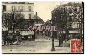 Old Postcard Courbevoie Place Herold