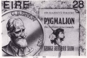George Bernard Shaw Pygmalion Eire Ireland Theatre Postcard