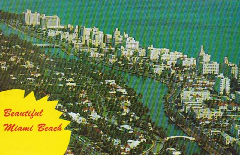 Florida Miami Beach Aerial View Looking North 1967