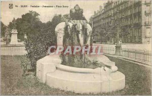 Old Postcard Dijon Youth Fountain Place Darcy