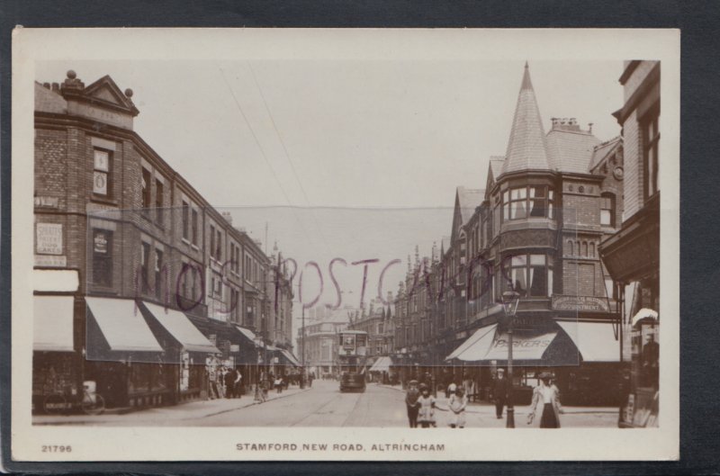 Cheshire Postcard - Stamford New Road, Altrincham HP440