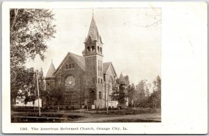 The American Reformed Church Orange City Iowa IA Parish Building Postcard