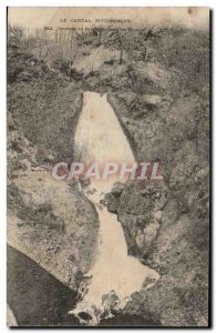 Old Postcard Cascade Cantal Thiezac