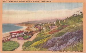 LP55  Santa Monica, California, CA, Postcard, Residences, 