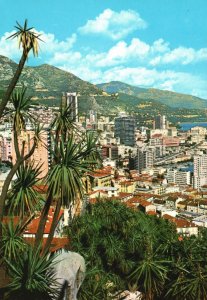 Vintage Postcard Principaute De Monaco Panorama Of The Exotic Garden Aussicht