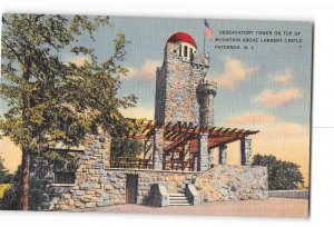 Paterson New Jersey NJ Postcard 1930-1950 Lambert Castle Observatory Tower