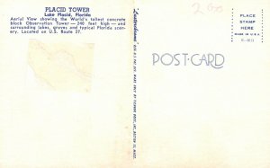 Vintage Postcard Placid Tower Lake Placid Florida Aerial View Observation Tower 