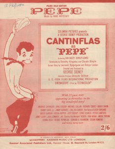 Pepe Cantinflas George Sidney Film Vintage Rare Sheet Music