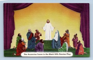 Passion Play Ascension Scene Black Hills South Dakota UNP Linen Postcard M5