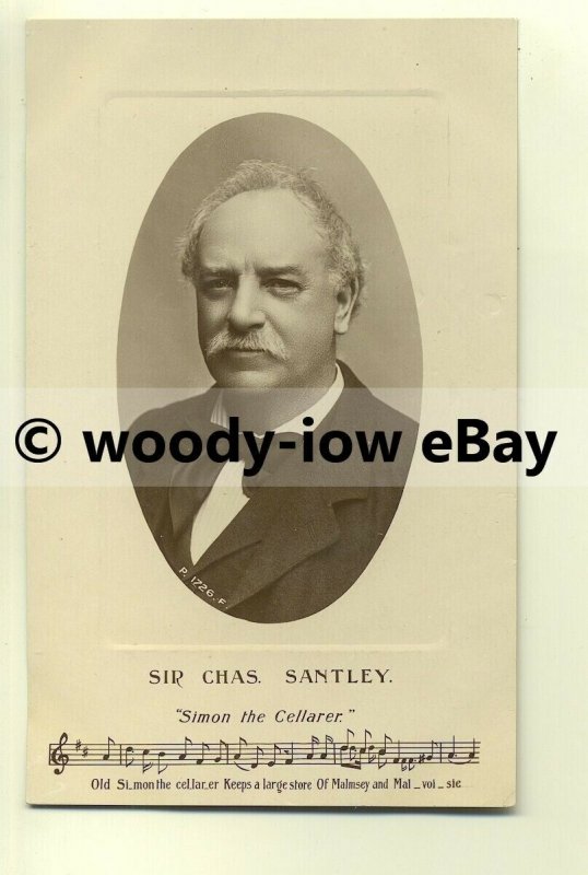 su1408 - Opera Singer - Sir Charles ( Chas ) Santley - Postcard