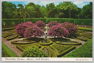 Manteo NC~Elizabethan Gardens~Statues~Fountains~Flowers~Continental Postcard
