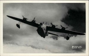 Airplane Aviation Sunderland Flying Boat c1940s Real Photo Postcard