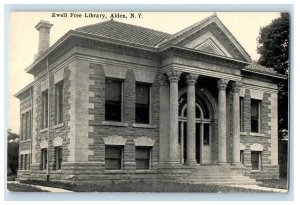 c1910's Ewell Free Library Building Alden New York NY Posted Antique Postcard