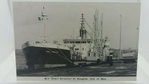 Vintage Postcard MV Shell Director Tanker at Douglas Isle of Man 1989 Ltd Ed 500