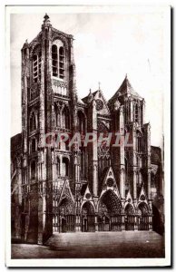 Old Postcard Bourges Facade of the cathedral