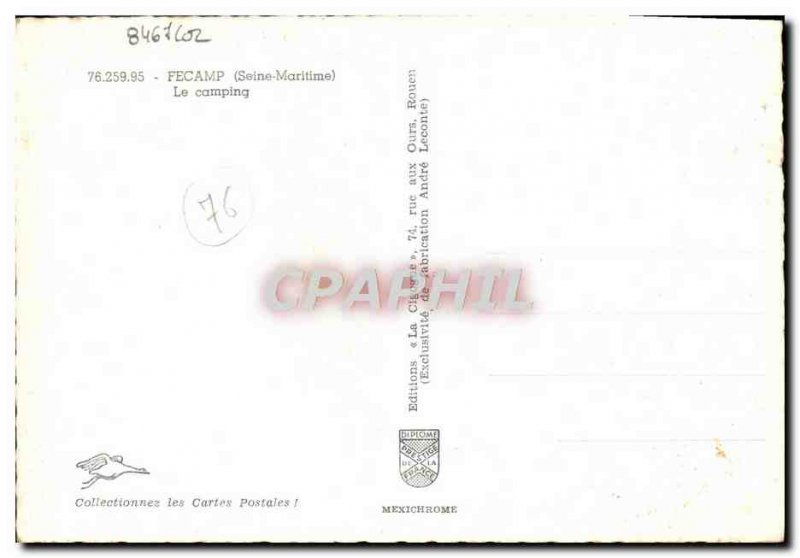 Modern Postcard Fecamp Camping