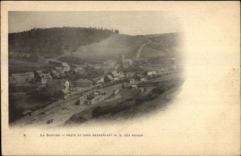 France La Bastide Poste & Gare RR Train Station Desservant ND Des Neiges c1905