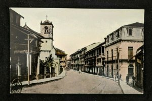 Mint Vintage A Street in Colon Canal Zone Panama Real Picture Postcard RPPC