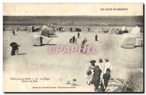 Old Postcard Soulac Sea Beach Back of the bath