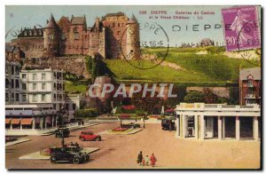 Old Postcard Dieppe Galeries Du Casino and the old castle